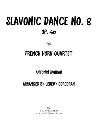 Slavonic Dance Op. 46 No. 8 (arr. Jeremy Corcoran)