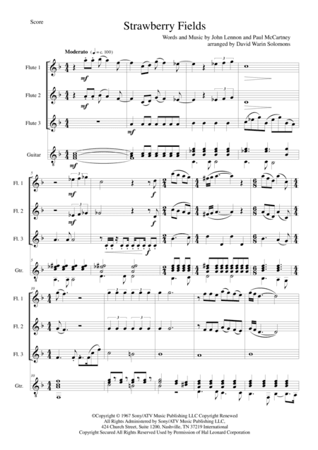 Strawberry Fields Forever (arr. David Warin Solomons)
