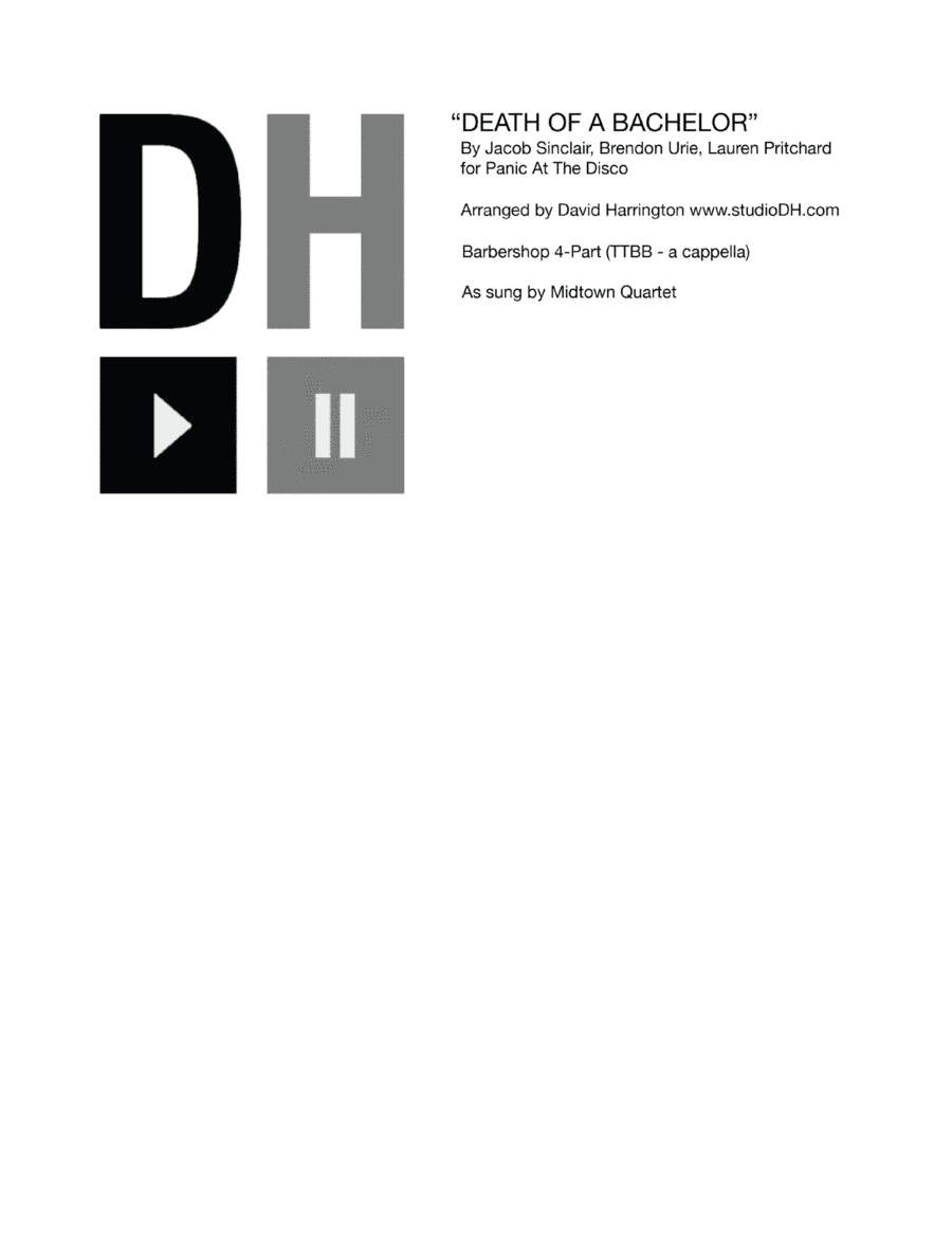 Death Of A Bachelor (arr. David Harrington)