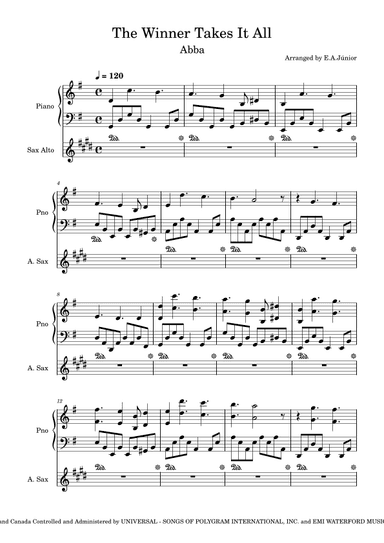The Winner Takes It All (arr. E.A.Júnior)