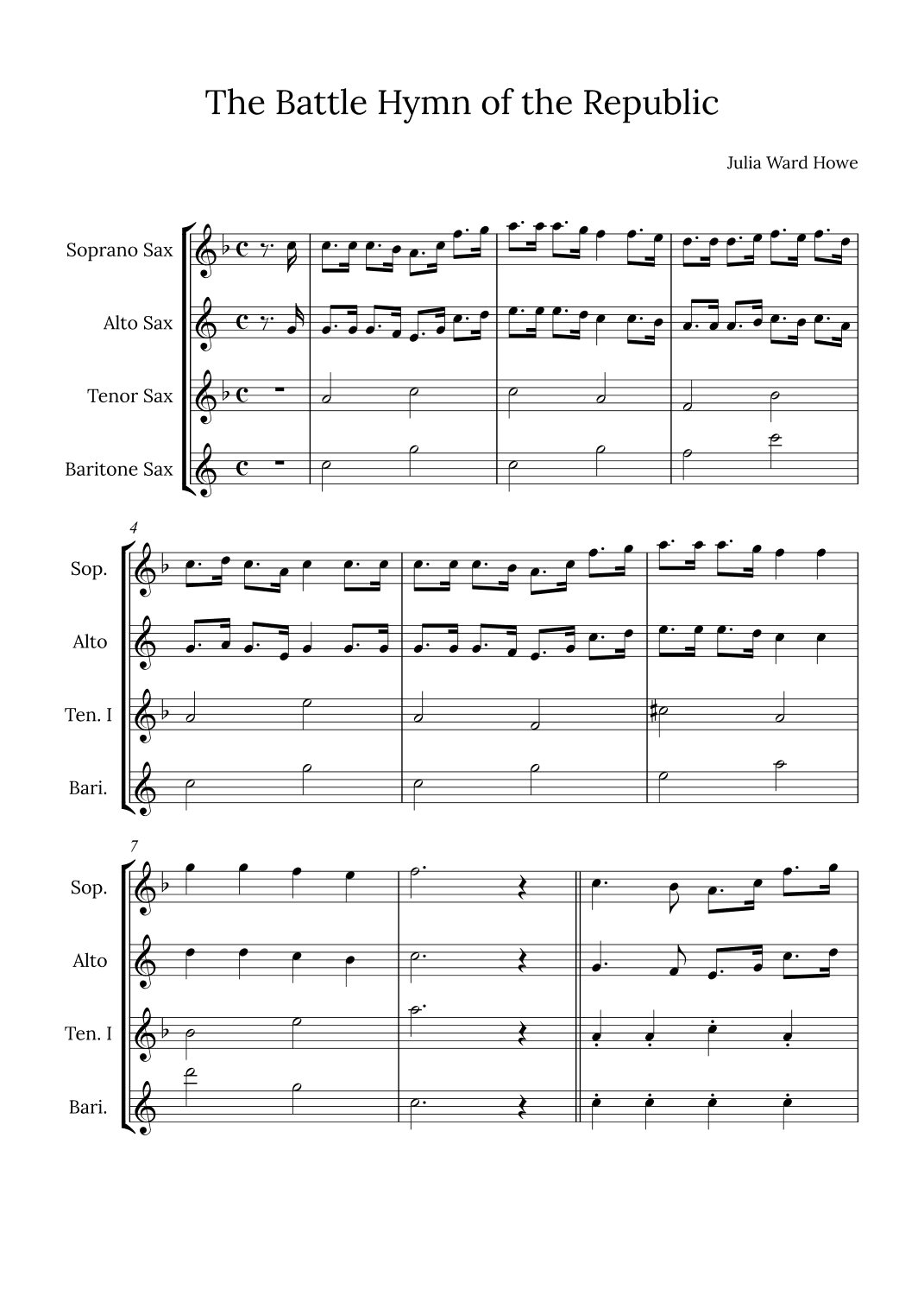 The Battle Hymn of the Republic (arr. Alex Nunes Rodrigues)