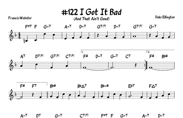 I Got It Bad And That Ain't Good (arr. John Fries)
