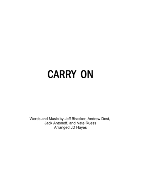 Carry On (arr. JD Hayes)
