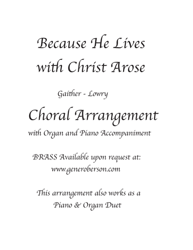 Because He Lives (arr. Gene Roberson)
