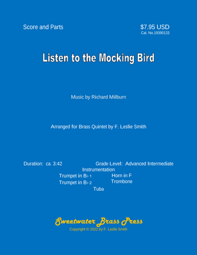 Listen to the Mocking Bird (arr. F. Leslie Smith)