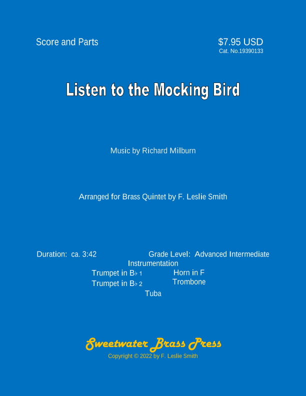 Listen to the Mocking Bird (arr. F. Leslie Smith)