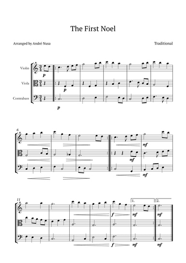 The First Noel (arr. André Nusa)