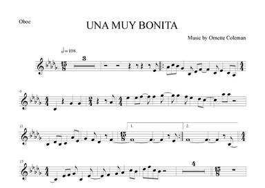 Una Muy Bonita (arr. The Sheet Music Library)