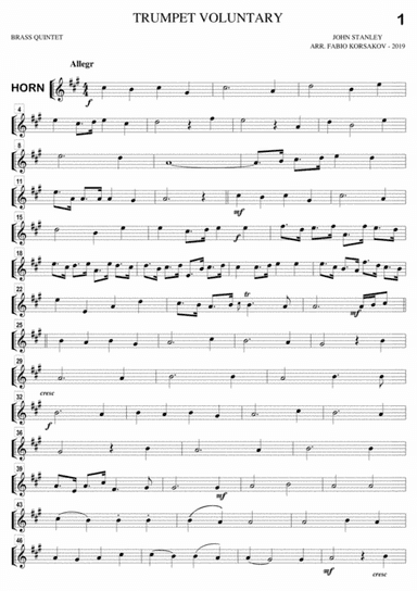 TRUMPET VOLUNTARY - JOHN STANLEY (arr. FABIO KORSAKOV)
