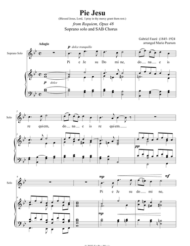 Pie Jesu (arr. Mario Pearson)