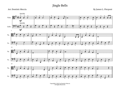 Jingle Bells- Viola and Cello Duet (arr. Dominic Meccia)