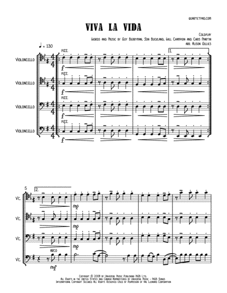 Viva La Vida (arr. Alison Gillies)