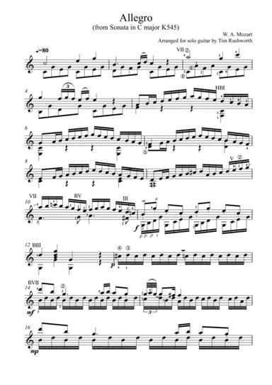 Allegro K545 (arr. Tim Rushworth)