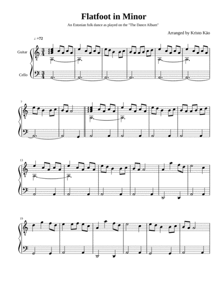 A Flatfoot in Minor (arr. Kristo Käo)