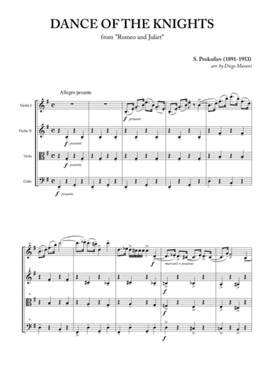 Dance Of The Knights (arr. Diego Marani)