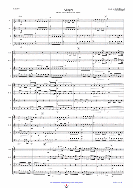 Allegro (Water Music) (arr. Josef STASTNY)
