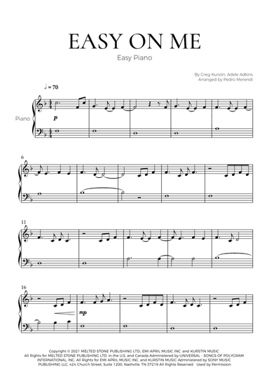 Easy On Me (arr. Pedro Merendi)