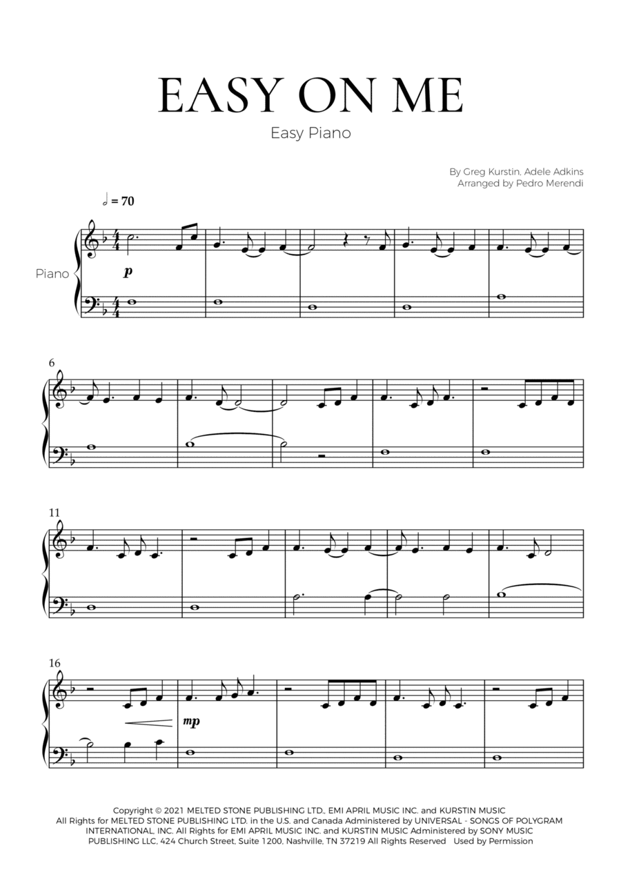 Easy On Me (arr. Pedro Merendi)