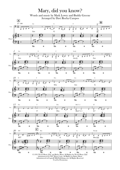 Mary, Did You Know? (arr. Davi Rocha Campos)
