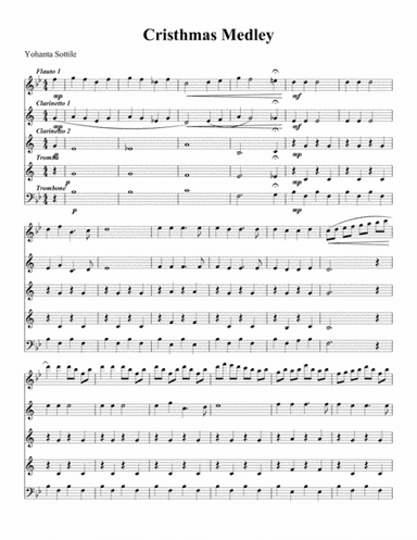 Easy Christmas Medley for Children's Band (arr. Yohanta Sottile)