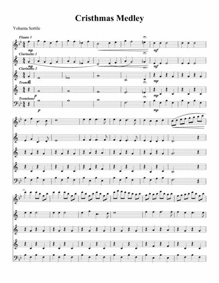 Easy Christmas Medley for Children's Band (arr. Yohanta Sottile)