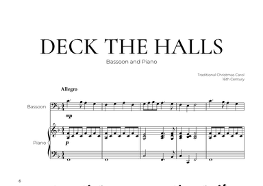 Deck The Halls (Bassoon and Piano) - Christmas Carol (arr. Pedro Merendi)