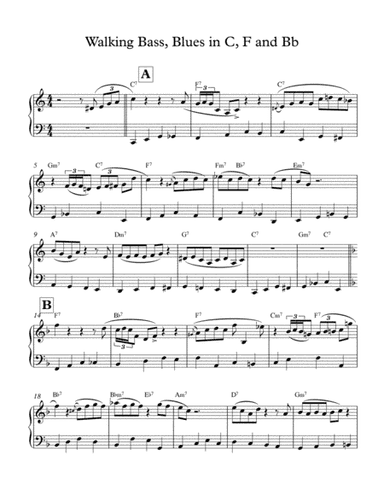 Walking Bass Piano Lesson