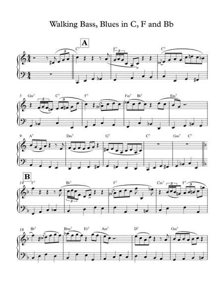 Walking Bass Piano Lesson