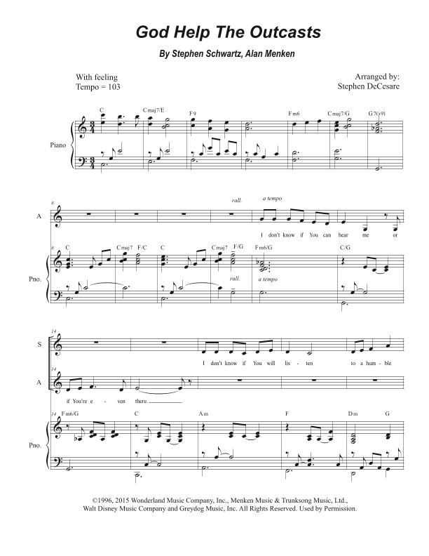 God Help The Outcasts (arr. Stephen DeCesare)