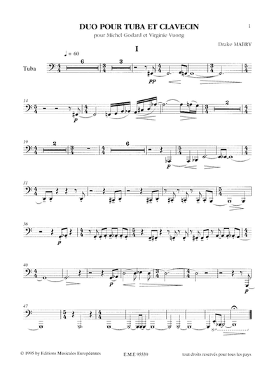 Duo for Tuba and harpsichord