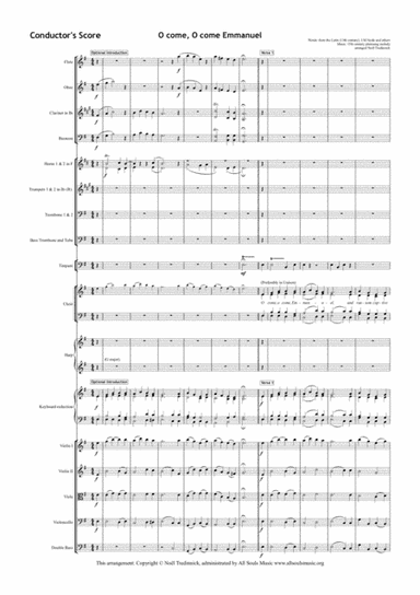 O Come, O Come Emmanuel – Full Orchestra and SATB Choir (arr. All Souls Music Publishing)