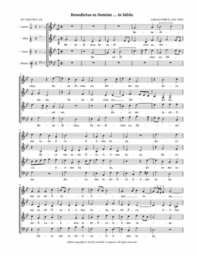 Benedictus es (Balbi) (arr. Aristotle A. Esguerra)