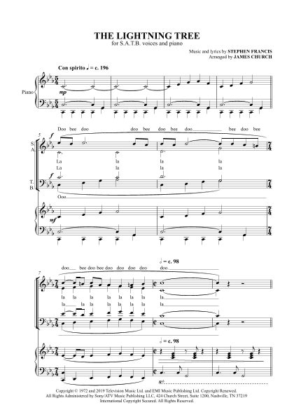 The Lightning Tree (arr. James Church)