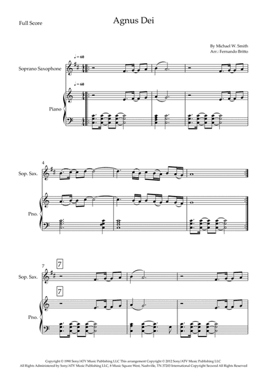 Agnus Dei (arr. Fernando Britto)