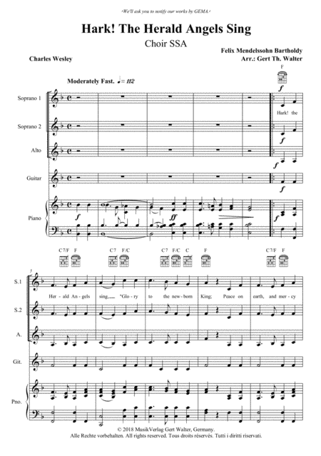 Hark! The Herald Angels Sing (arr. Gert Th. Walter)