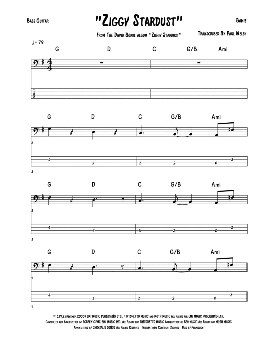 Ziggy Stardust (arr. Accubass)