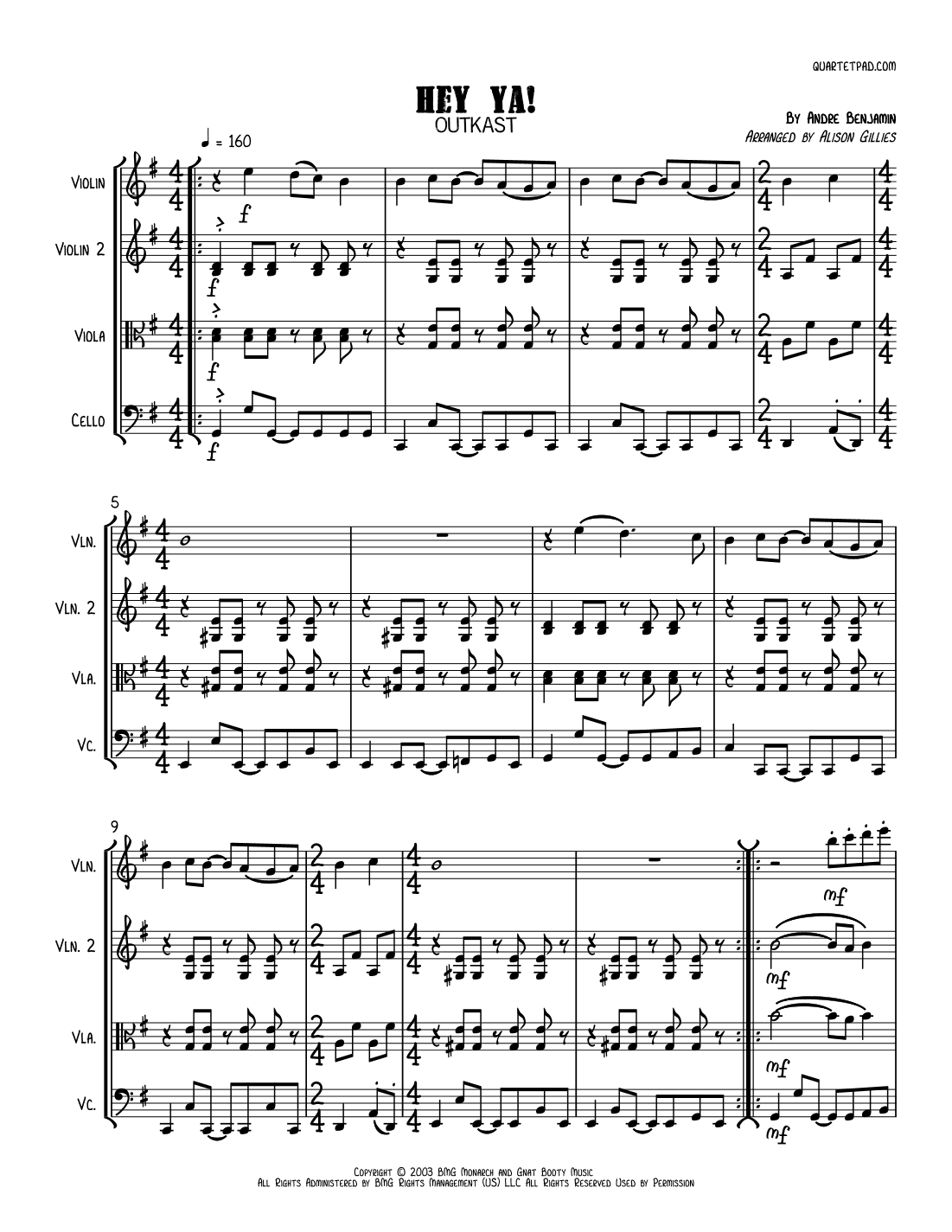 Hey Ya! (arr. Alison Gillies)