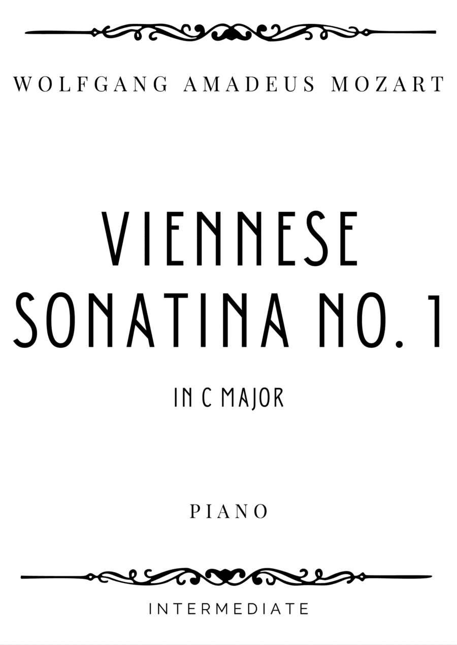 Mozart - Viennese Sonatina No. 1 - Intermediate (arr. Piacere Music Sheets)