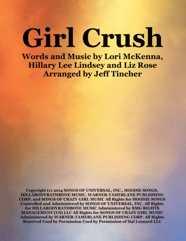 Girl Crush (arr. Jeff Tincher)