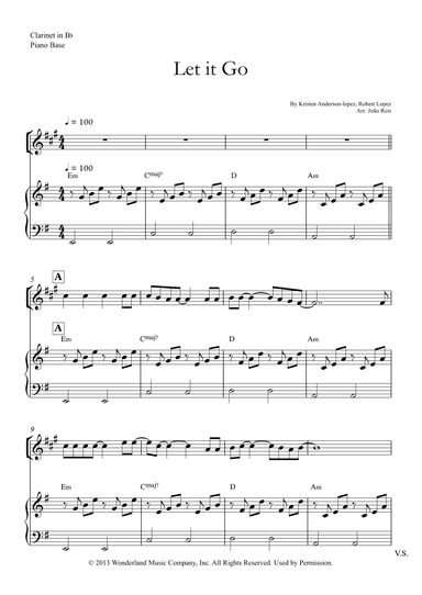 Let It Go (arr. João Reis)