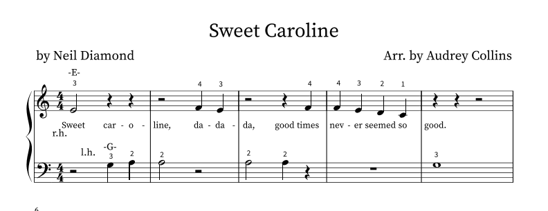 Sweet Caroline (arr. Audrey Collins)