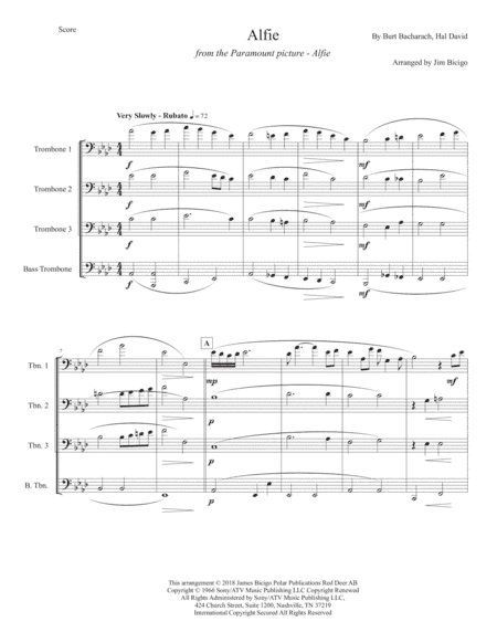 Alfie (arr. Jim Bicigo)