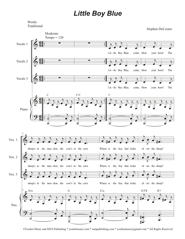 Little Boy Blue (3 Children's Solo Voices)