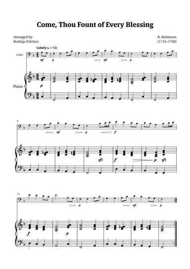 Come Thou Fount of Every Blessing (arr. Rodrigo Faleiros)