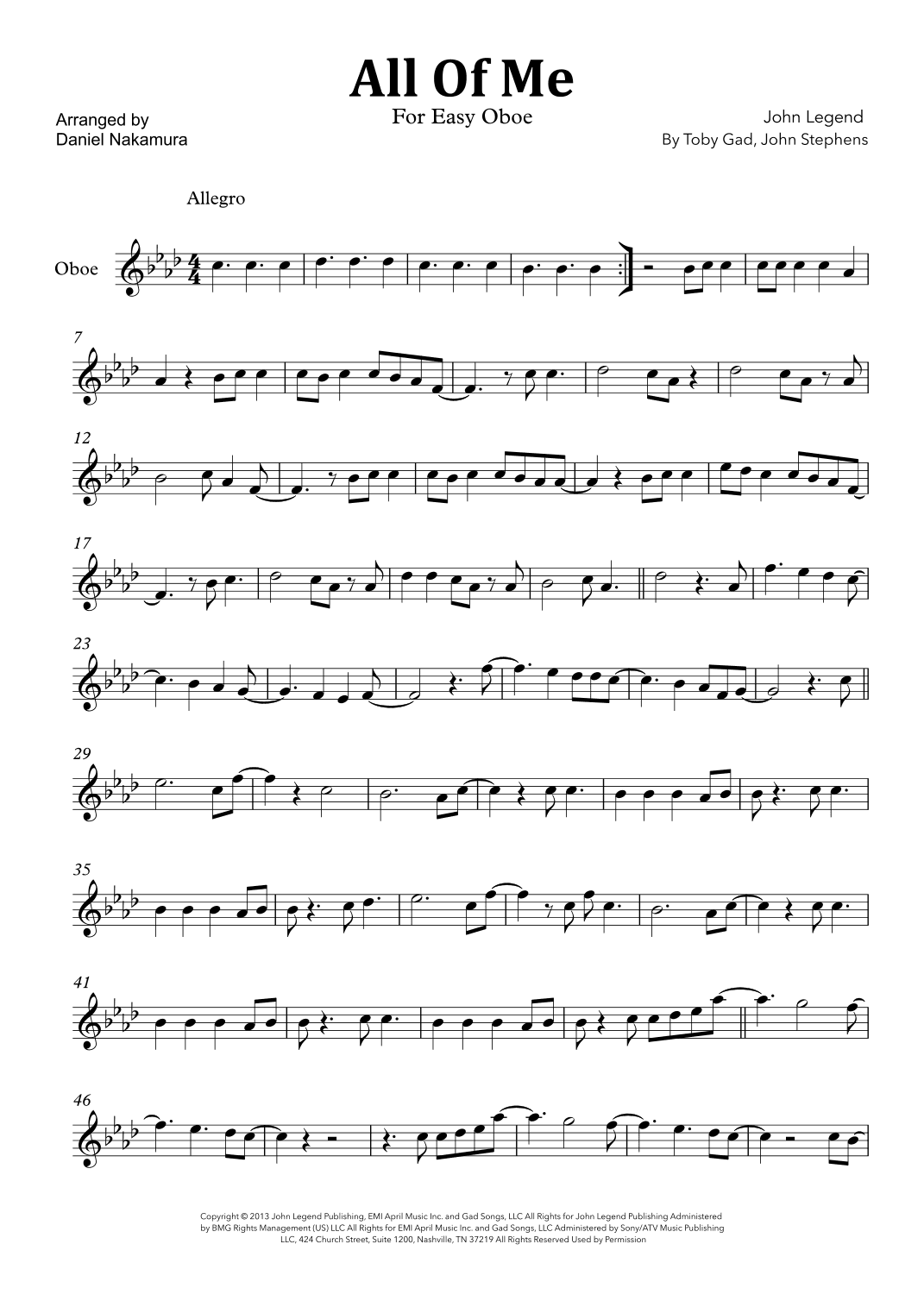 All Of Me (arr. Daniel Nakamura)