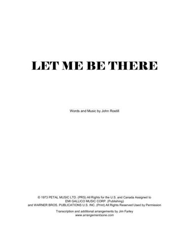 Let Me Be There (arr. Jim Farley www.arrangementsone.com)
