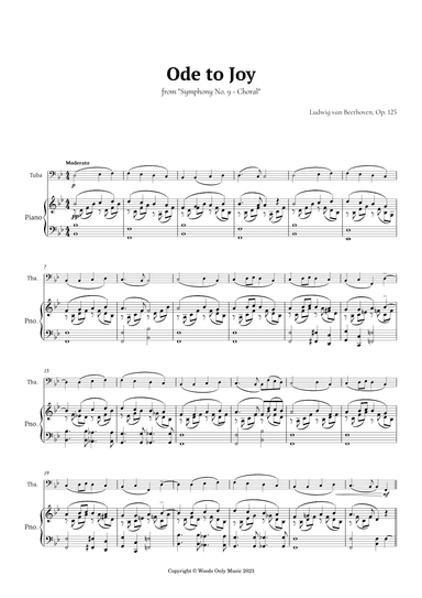 Ode to Joy by Beethoven for Tuba and Piano (arr. Ander)