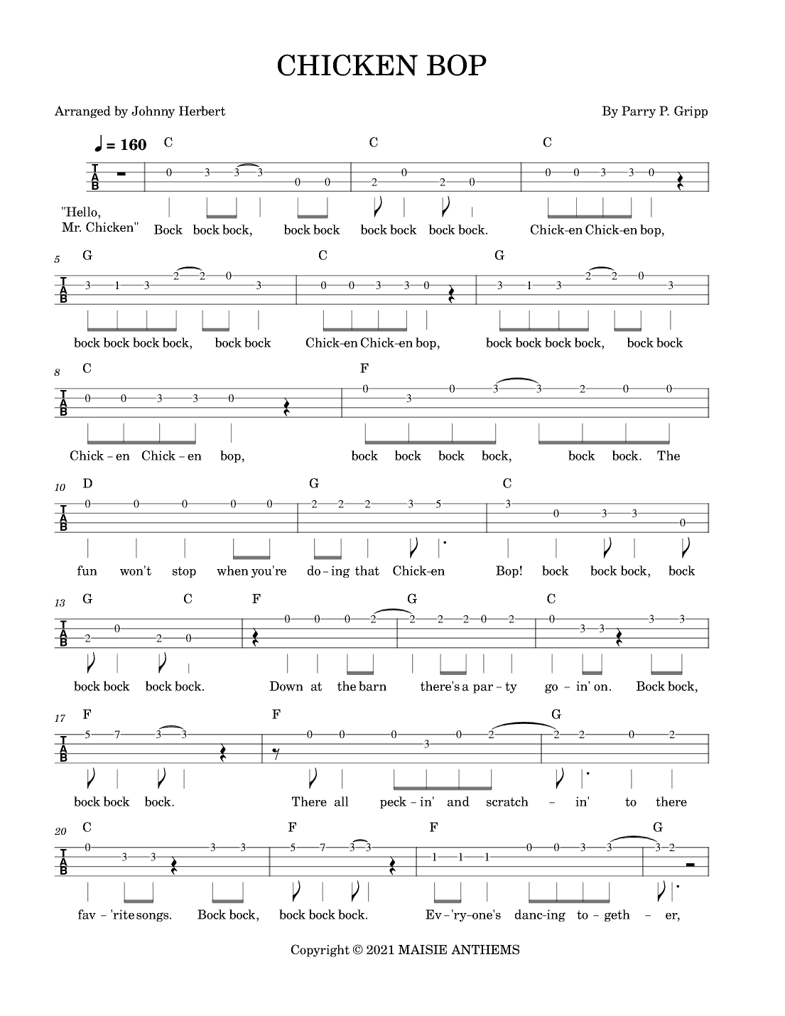Chicken Bop (arr. Johnny Herbert)