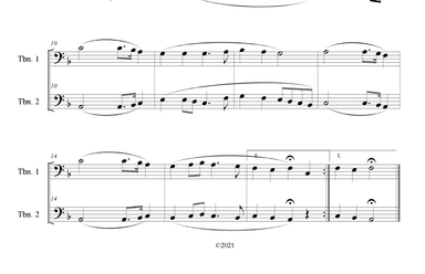 I Stand Amazed in the Presence (How Marvelous) for Trombone Duet (arr. B. C. Dockery)