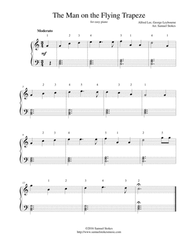 The Man on the Flying Trapeze - for easy piano (arr. Samuel Stokes)